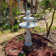 Arcade White Polyresin 2-Tier Solar Fountain with Battery