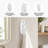 White Wood Dalton Double Robe Hook, Bathroom, Closet, and Entryway Wall Mount-136320864