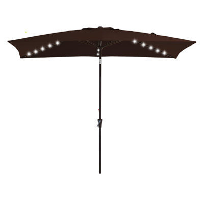 Parasol lumineux de marché rectangulaire d'extérieur 6,5 x 10 pi
