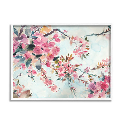" Budding Cherry Blossoms Nature " by Marietta Cohen Graphic Art Print