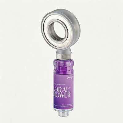 High Pressure Aromatherapy Filtered Shower Head with Handheld Purple