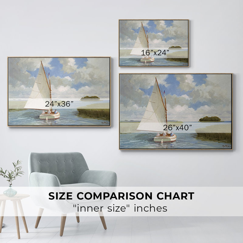 Impression nautique rétro - XIXe, H 25 po x l 37 po x P 2 po, Toile avec cadre flottant