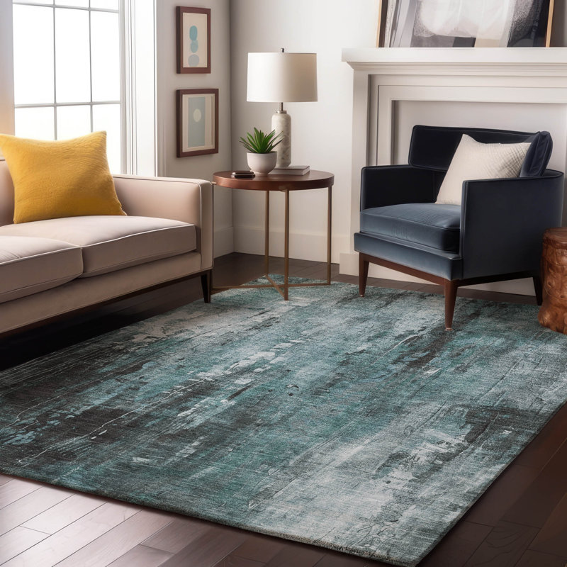 Premium Machine Washable Strinko AMF1683 Modern Rug, Rectangle 5' x 7'6"