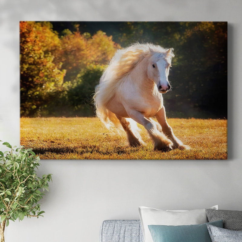 «Horse Motion IV», toile tendue avec châssis, H 12 po x l 18 po