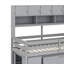 Lit mezzanine simple en bois avec bureau, tiroirs et tablettes-819281107