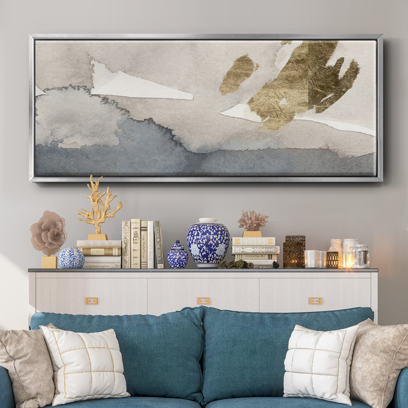 Aquarelle sur toile dorée I