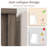 Farmhouse 5 Drawer Dresser for Bedroom, 48" Tall Wood Dresser Chest of Drawer with Sliding Barn Door-1567769350