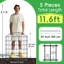 Clôture de jardin décorative H 32 po x l 28 po pour l'intimité, 5 panneaux, longueur totale de 11,5 pi, clôture pour chien en métal antirouille pour les cours, les patios et les parterres de fleurs-129703956