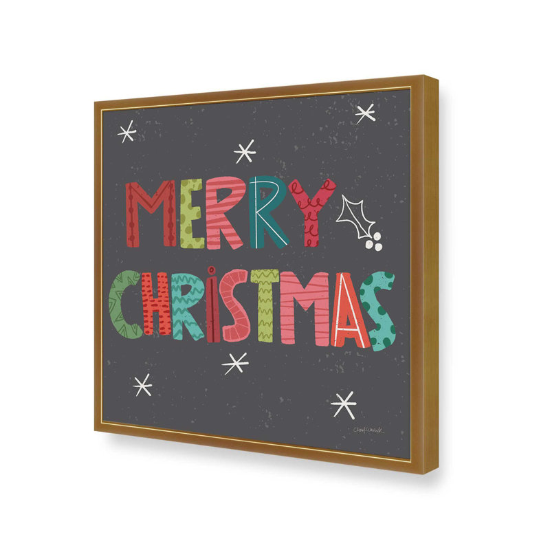 «Holiday Wishes IV» par Cheryl Warrick, reproduction d'art, H 12 po x l 12 po, Doré