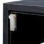 Armoire de rangement à chaussures en verre noir