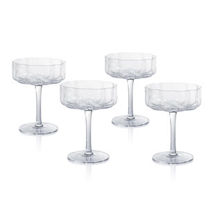 Reinhard 4-Piece Set Handblown Coupe Glasses
