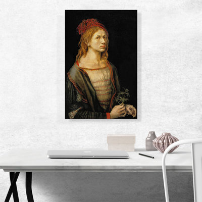 Autoportrait à 22 ans 1493 par Albrecht Dürer, reproduction d'art sur toile tendue