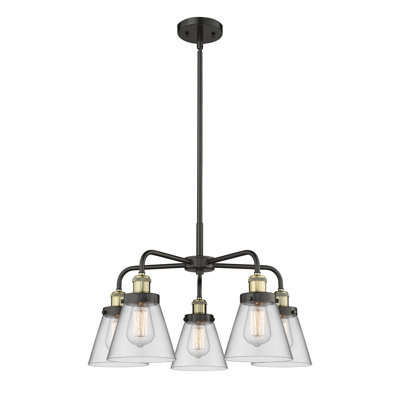 Lustre suspendu 5 lumières Cone