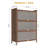 44'' Tall Metal 3 Flip Doors Cabinet,  With Ample Storage Space For Bedroom, Office, Living Room, Hallway, Entryway ( Walnut )-798620073