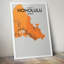 Honolulu City Map - No Frame Print-245909841