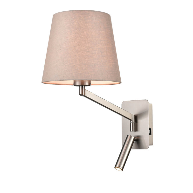 Tabetha LED Armed Sconce, Taupe