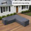 Ana 94" Wicker Outdoor Patio Sectional L- Shape Sofa Cover