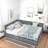 L-Shaped Velvet Upholstered Daybed, Queen Size Corner Sofa Bed With 2 Storage Drawer,Tufted Solid Wood Platform Bed With Headboard,Brown-27310375