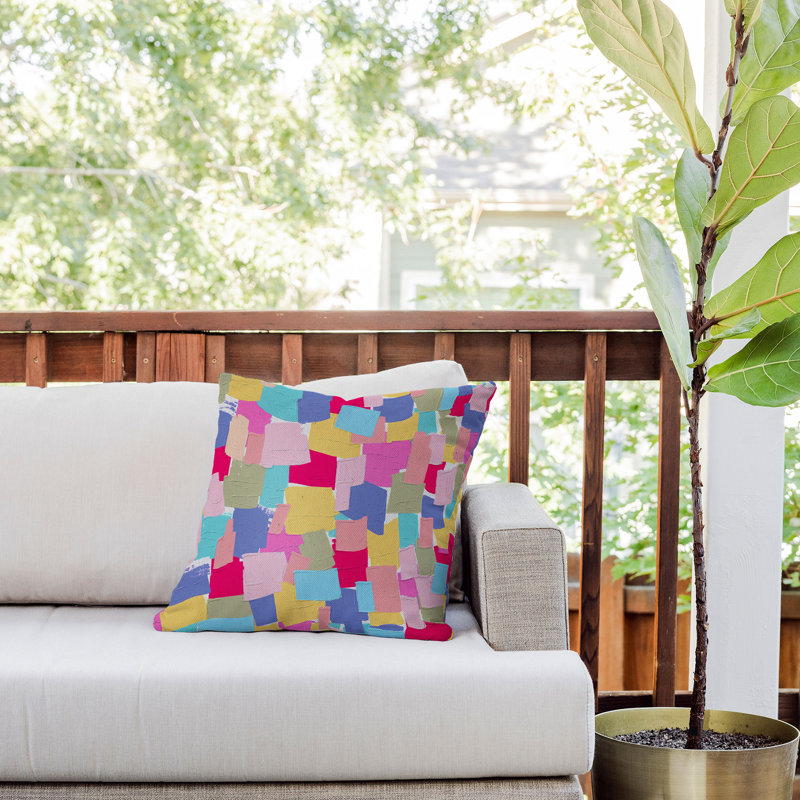 Coussin décoratif intérieur / extérieur en polyester , 18 po x 18 po