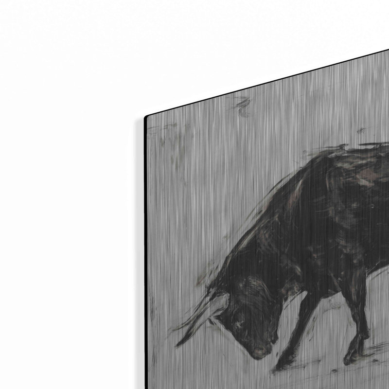 Luxe métal Art «Toro I» par Ethan Harper mur en métal «Toro I» par Ethan Harper, H 12 po x l 16 po