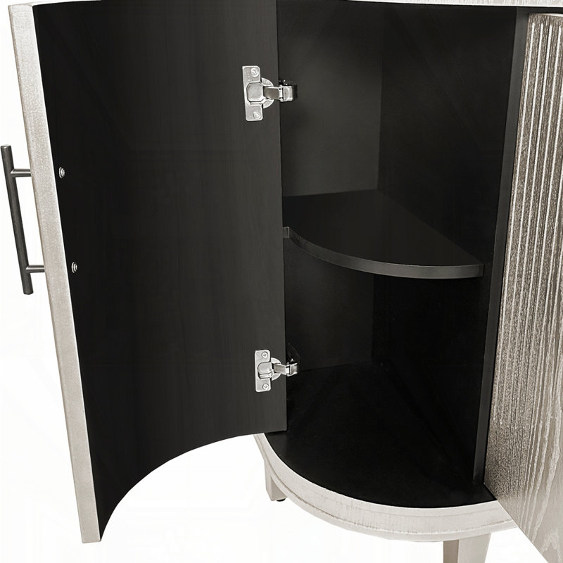 Buffet courbé moderne 47,2 po, Champagne