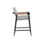 Upholstered Stool with Metal Frame