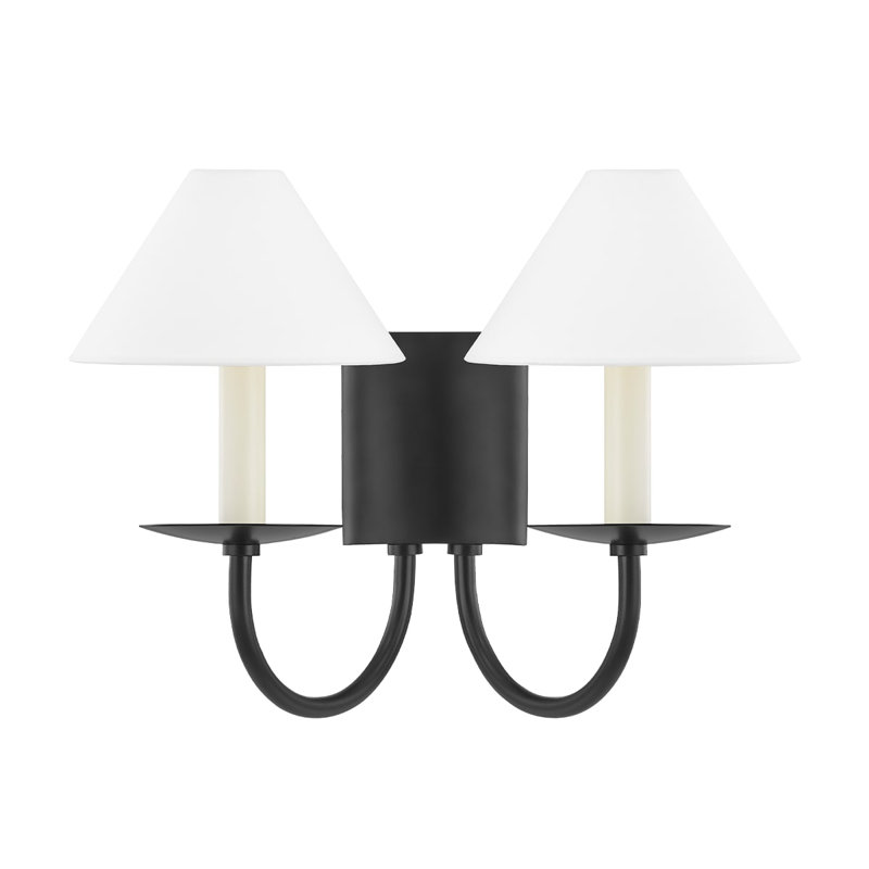 Steel Candle Wall Light, Soft Black