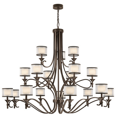 Lustre à niveaux ombré 18 lumières Lacey