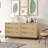 3-Drawers Storage Cabinet with Rope Woven Drawer Panels, Spacious and Stylish for Multiple Rooms-1400358938