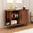 Buffet Sideboard Cabinet with Storage, Fluted Storage Accent Cabinet with Curvy Edge, Sliding Door, Credenza, Console Table for Living, Dining Room, Kitchen, Hallway