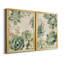 Vitrail Succulents I - ensemble de 2 reproductions d'art sur toile encadrées-1253389419-1253389420