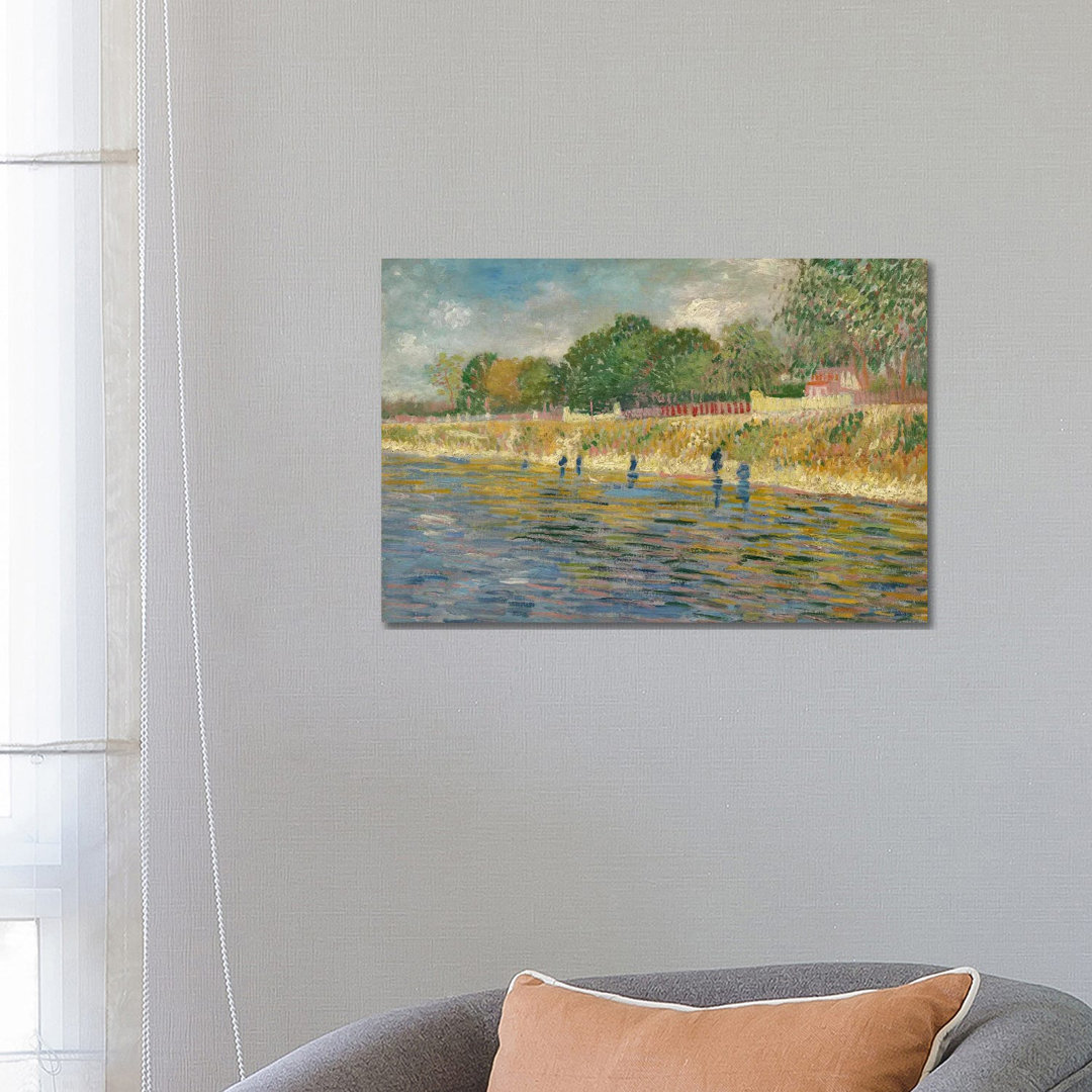 Bank Of The Seine, 1887 by Vincent Van Gogh - Wrapped Canvas Gallery-Wrapped Canvas Giclée