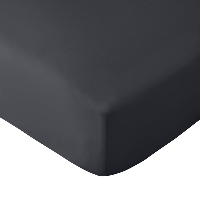 So Soft Easy Iron Fitted Sheet, Double, Black
