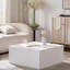 Table basse moderne carrée avec forme de nuage irrégulière, aucun assemblage requis, facile à nettoyer, parfaite pour les salons