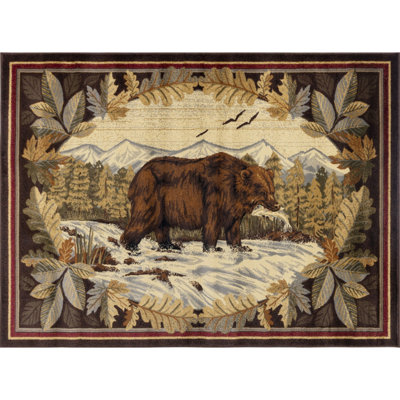 Nature's Nest GC_CBL3008 Multi 7 ft. 10 in. x 10 ft. 3 in. Lodge Area Rug