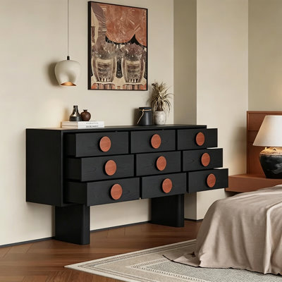 Table de buffet avec poignées en bois