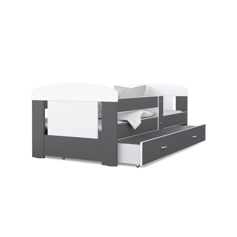 Pierre Cabin Bed with Storage Included, Grey, European Toddler (80 x 160cm)