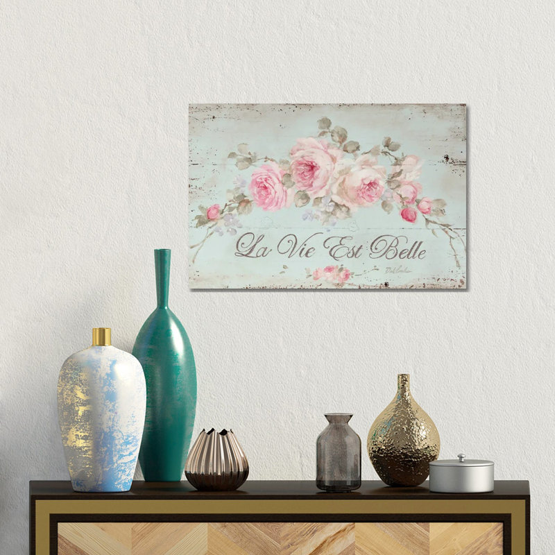 «Life Is Beautiful» par Debi Coules - impression sur papier, Toile, H 12 po x l 18 po x p 1,5 po