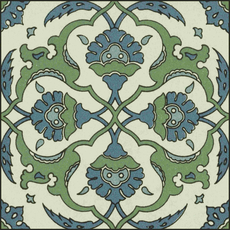 Carreau méditerranéen II, H 20 po x l 20 po
