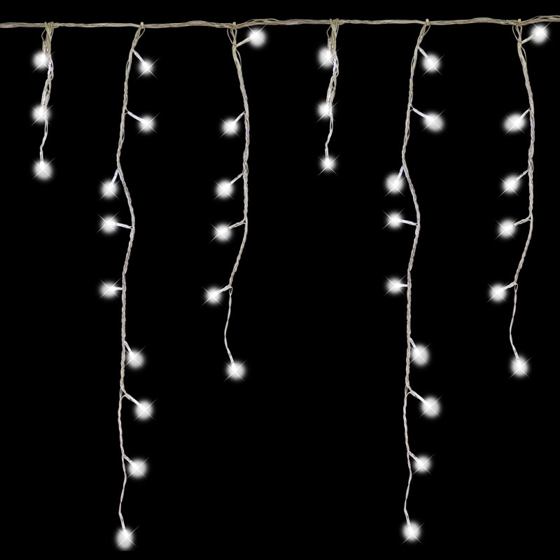 LED Twinkle Indoor / Outdoor Icicle Lights, White