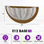 Applique murale demi-lune dorée vintage de 30 cm, applique festonnée imitation albâtre, montage encastré pour chambre et couloir