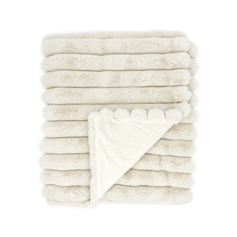 Mulliken Polyester Throw, Ivory