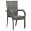 Yurig Stacking Patio Dining Armchair with Cushion