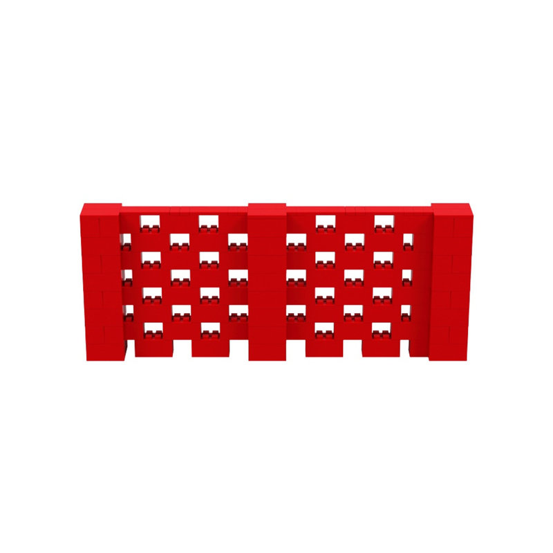 Ensemble mural 4 po de haut Everblock, Rouge, 120"