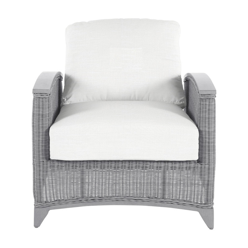 Astoria Patio Chair with Cushions, Welt, Rollo Lace InsideOut® Linen, Astoria #24 Oyster