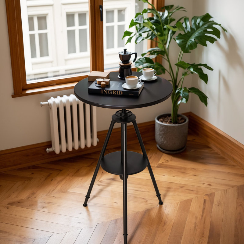 Table de bistro industrielle avec table de bistro de style campagnard et campagnard