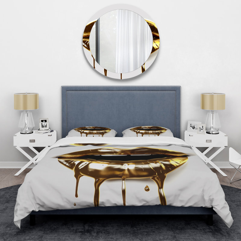 Ensemble de housse de couette Gold Lips Of Luxury VI BeddingMicrofiber / Polyester