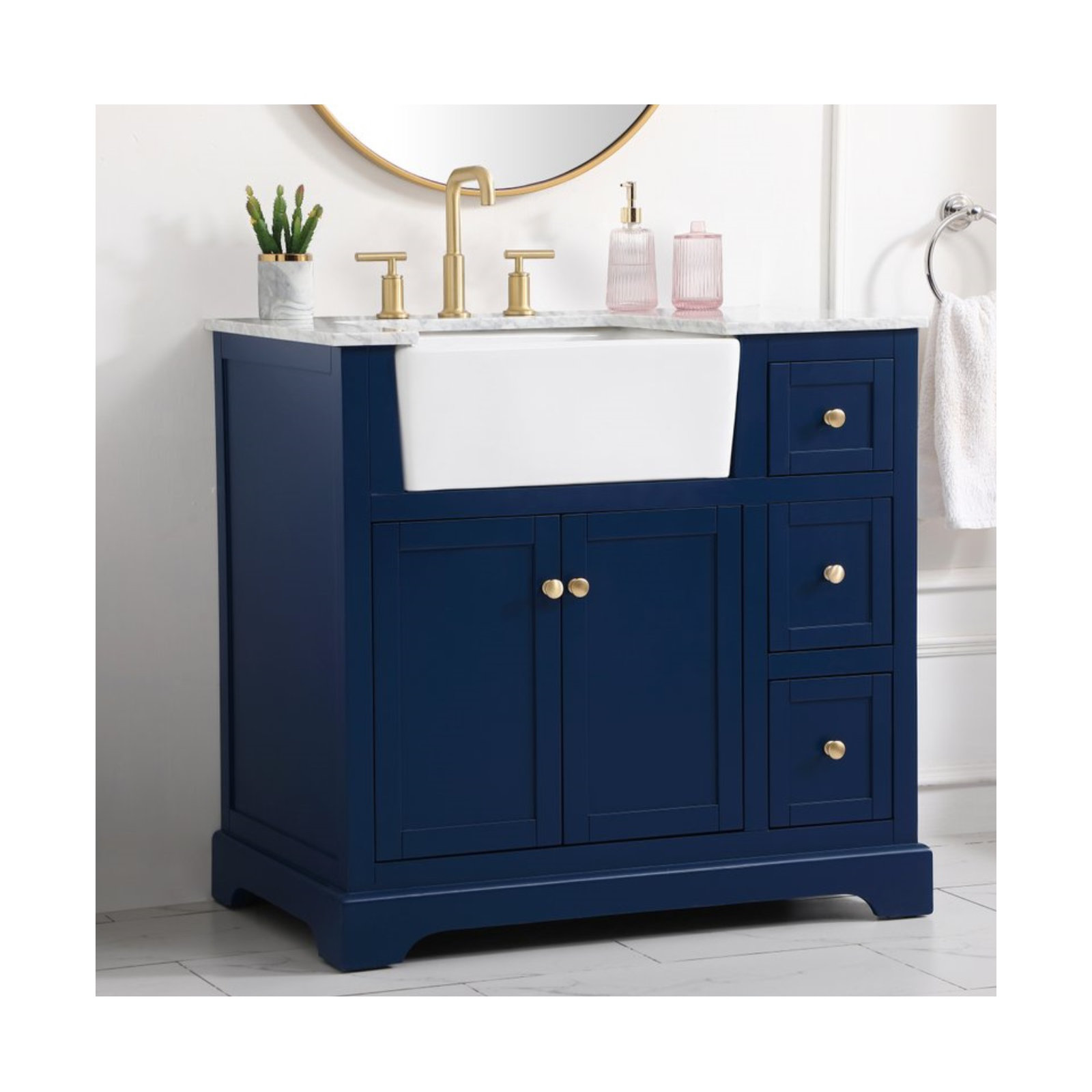 Pardue 36'' Single Bathroom Vanity, Blue