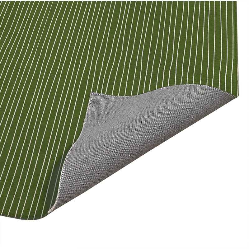 Tapis de cuisine à profil bas Slat, Rectangle 3' x 5', Olive Green Striped