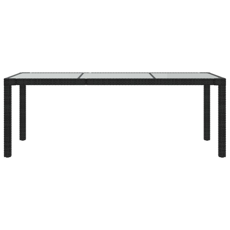 Table de patio en verre trempé 74,8 po vidaXL